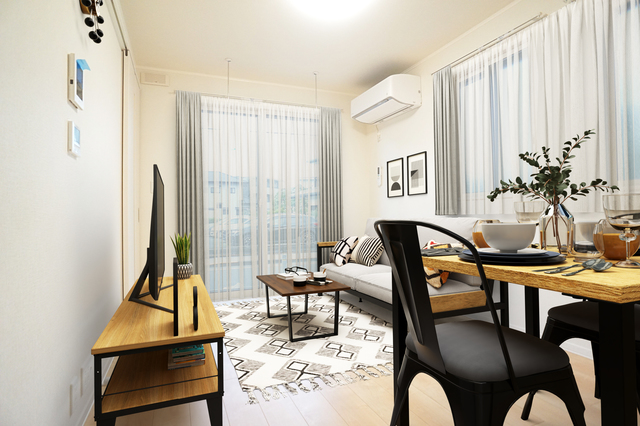 居室・リビング　こちらの家具はＣＧです。家具付きではございません。