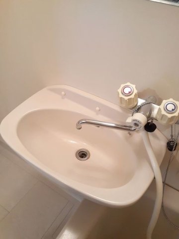 洗面設備　脱衣スペースもあります