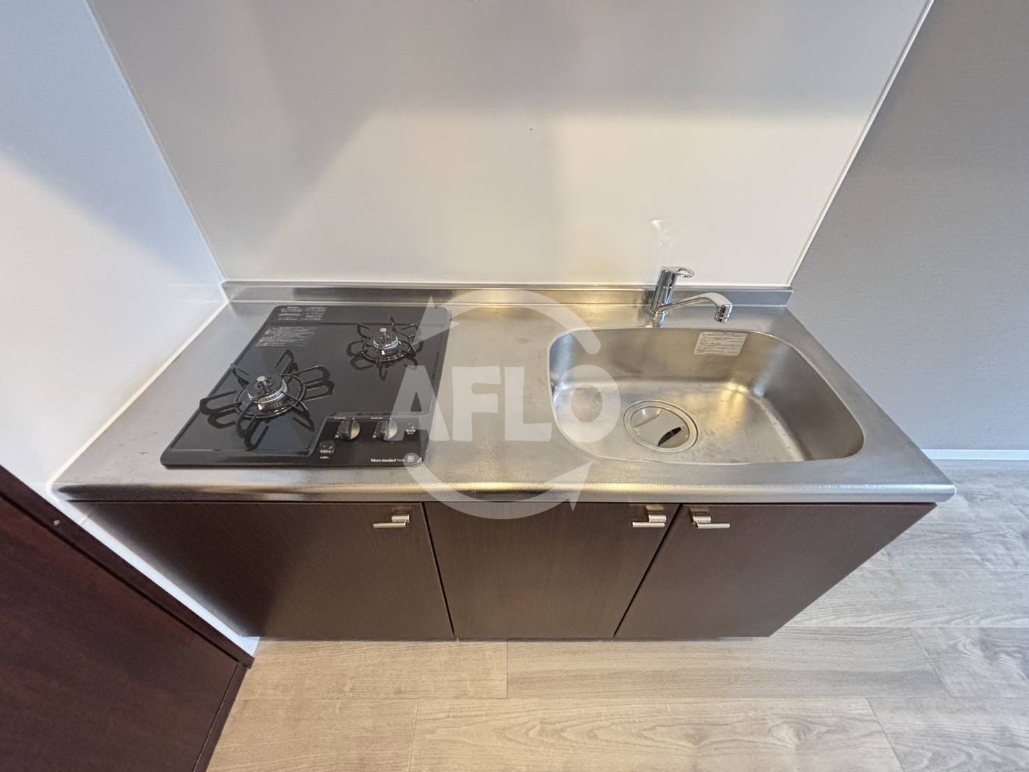 キッチン　アーバネックス西長堀　2口ガスシステムキッチン