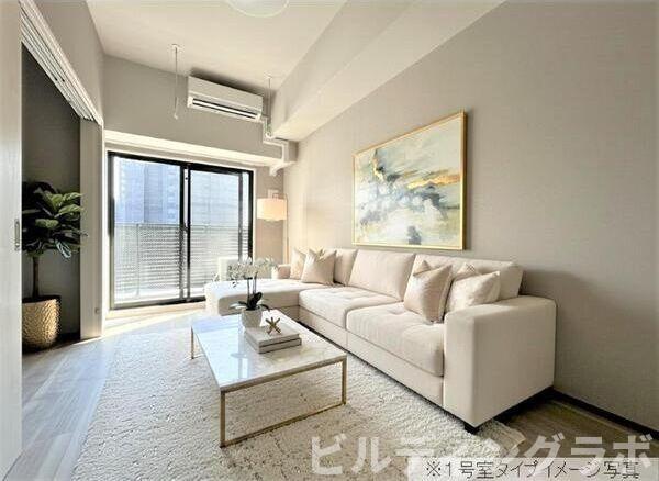 居室・リビング　モデルルームの為、家具小物等はつきません。