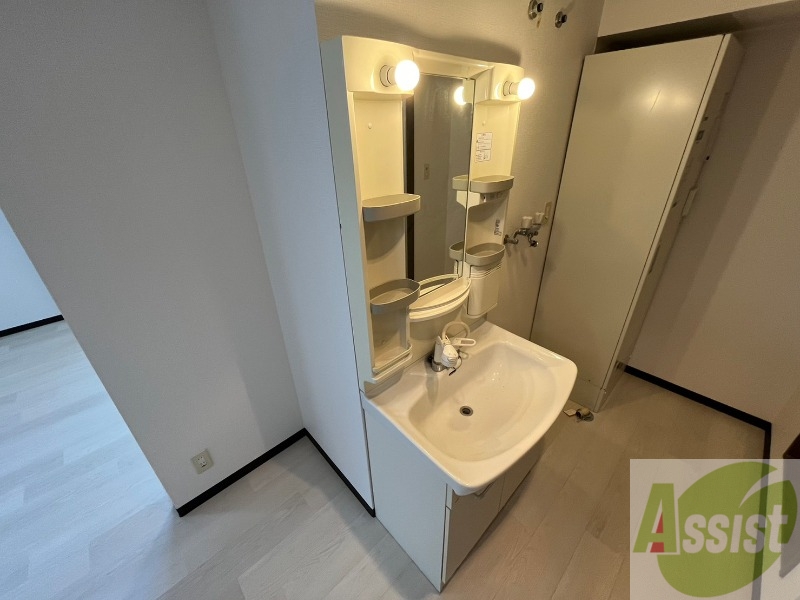 洗面設備　シャンプードレッサー。身支度はここでばっちりですね。