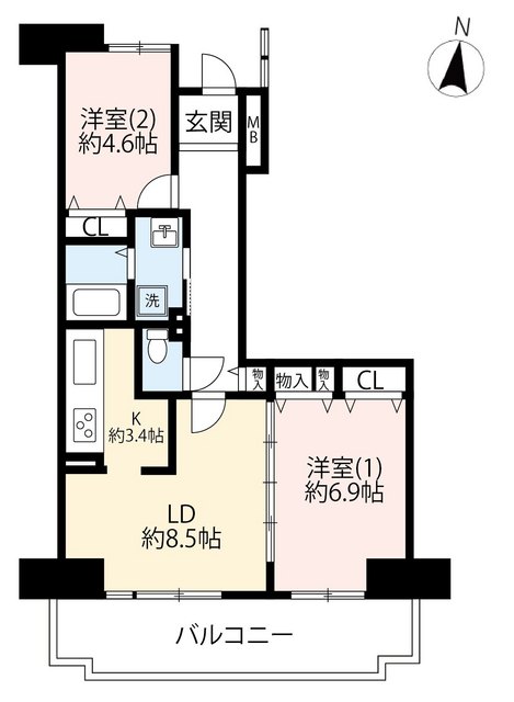 UR西国分寺ゆかり四番街の間取り写真
