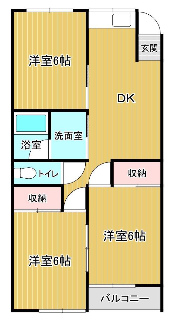 第六サンコーポの間取り写真