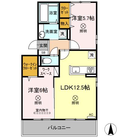 ＪＲ宇野線 備前西市駅 徒歩15分 3階建 築4年の間取り写真