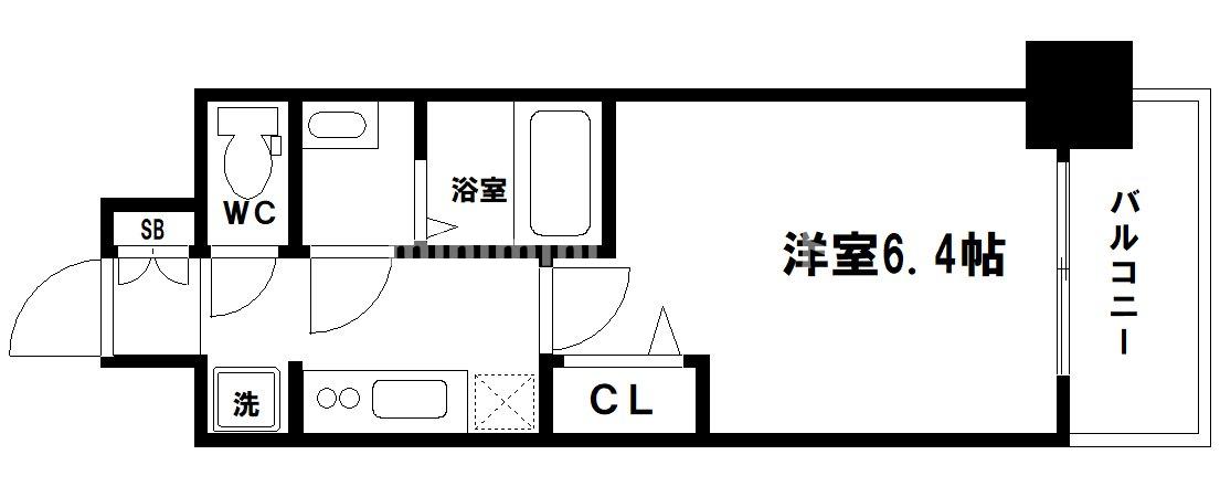 プレサンス堺筋本町エグゼブランの間取り写真