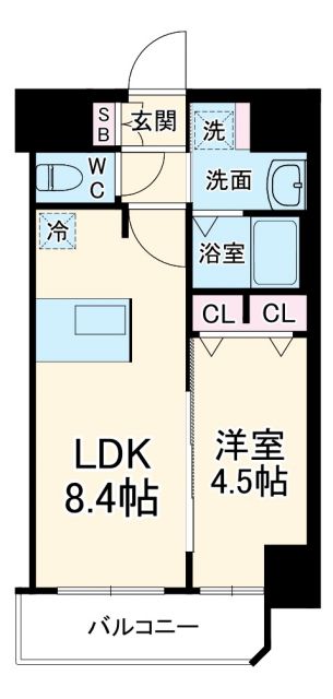 プレサンス梅田東グラッドの間取り写真