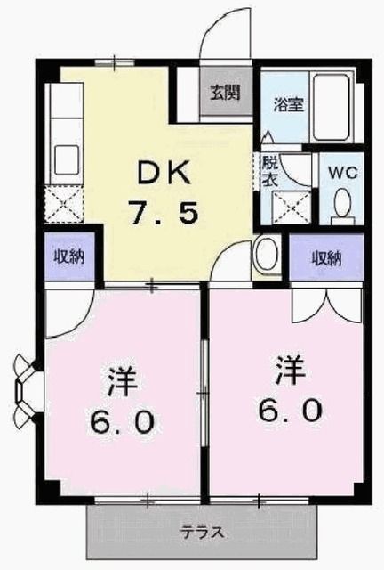 ＪＲ山陽本線 東加古川駅 徒歩28分 2階建 築33年の間取り写真