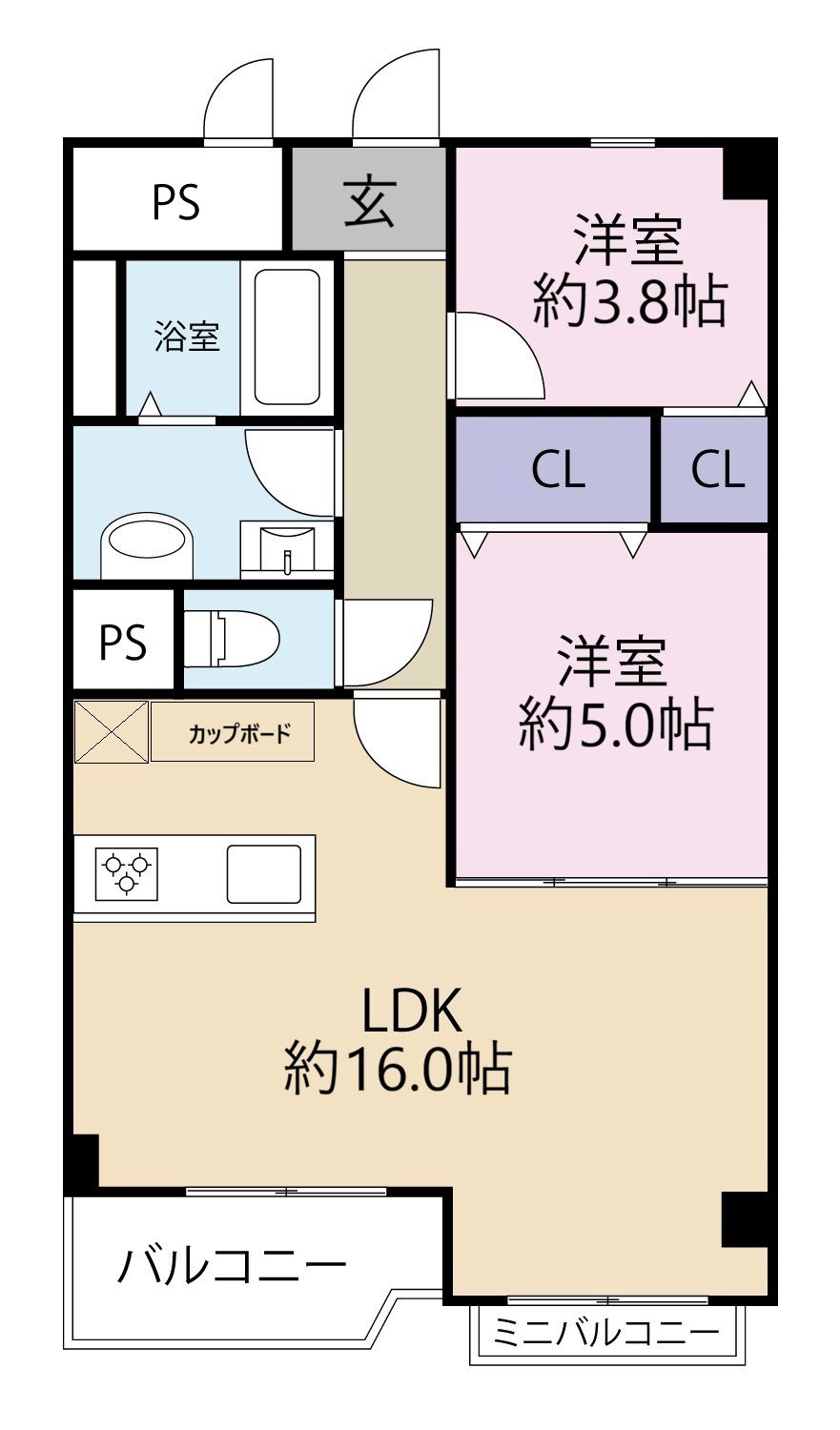 四ツ橋セントラルハイツの間取り写真