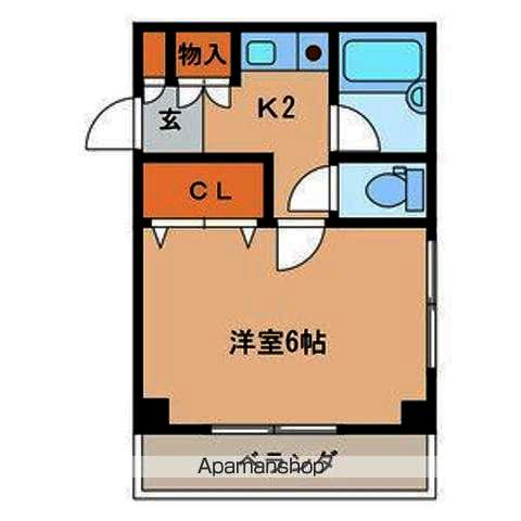 ＪＲ鹿児島本線 南福岡駅 徒歩21分 4階建 築33年の間取り写真