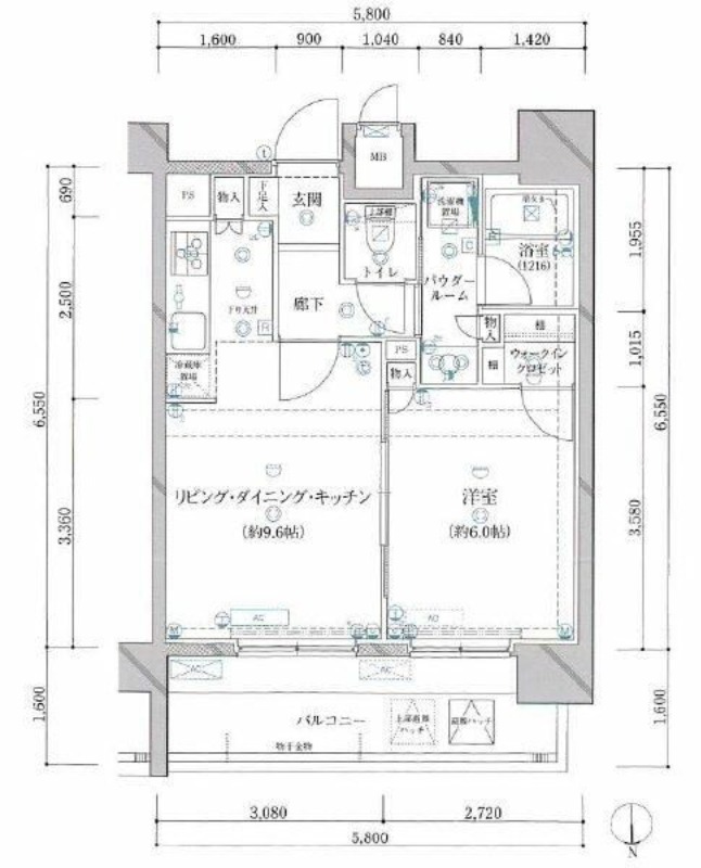 ＪＲ京浜東北線 蒲田駅 徒歩4分 12階建 築14年の間取り写真