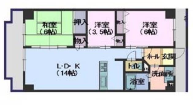 廿日市市宮内のマンションの間取り