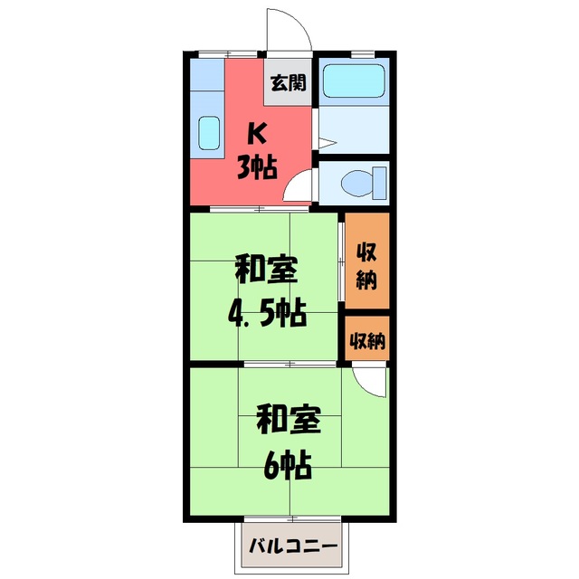 国谷ハイツの間取り