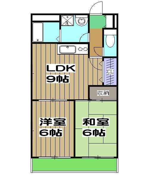 京都市右京区太秦上ノ段町のマンションの間取り