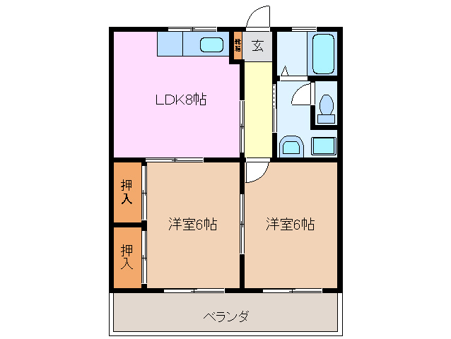 白雲コーポの間取り