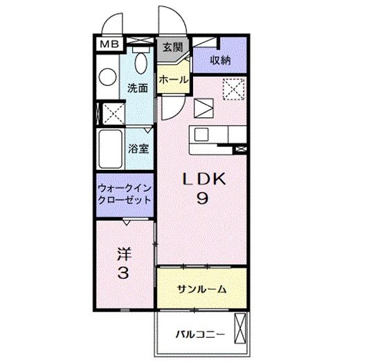 滋賀県長浜市平方町（アパート）の賃貸物件の間取り