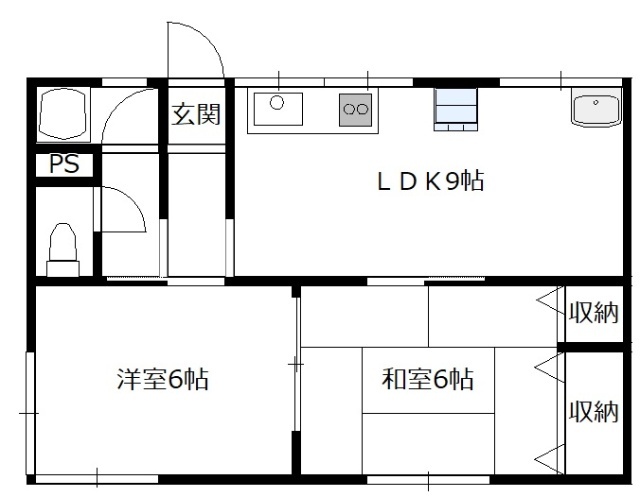 シーサイド扇苑Ｂ棟の間取り