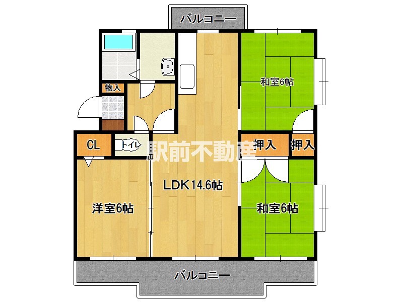 サンハイツ塔原の間取り