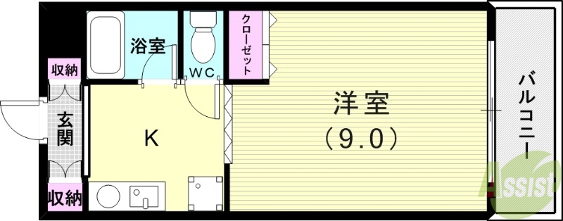 神戸市西区大津和のマンションの間取り