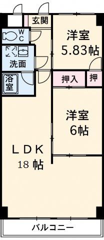 名古屋市天白区池場のマンションの間取り