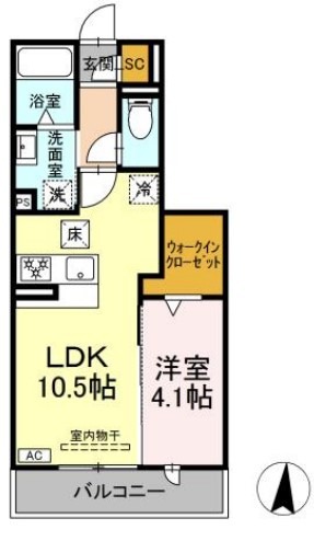 浜松市中央区佐藤のアパートの間取り