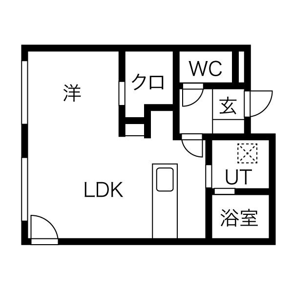 札幌市中央区南十一条西のマンションの間取り