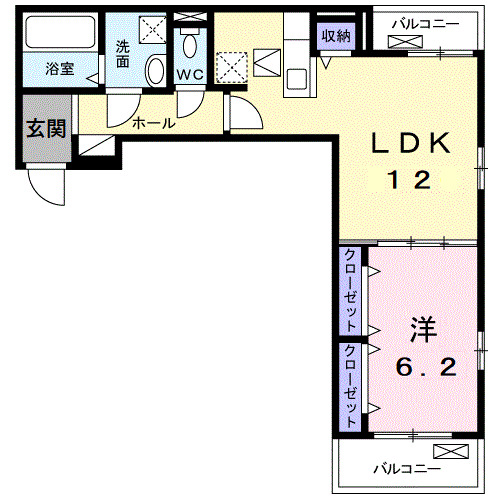 【和泉市上代町のアパートの間取り】