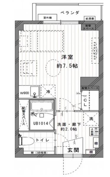 ビレッジハウス高花平3号棟の間取り