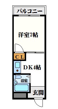 豊中市長興寺南のマンションの間取り