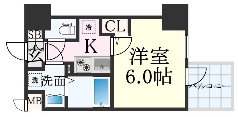 エスリード神戸三宮ヒルズの間取り