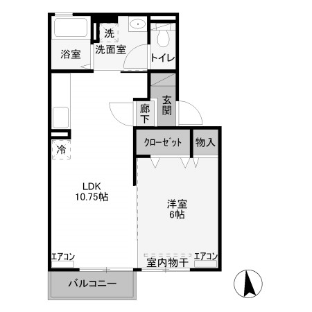 高崎市吉井町馬庭のアパートの間取り