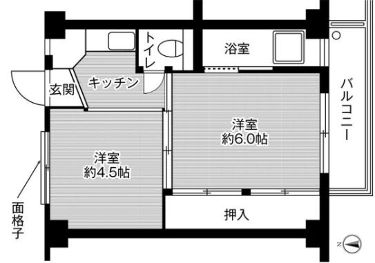 ビレッジハウス妹尾1号棟の間取り