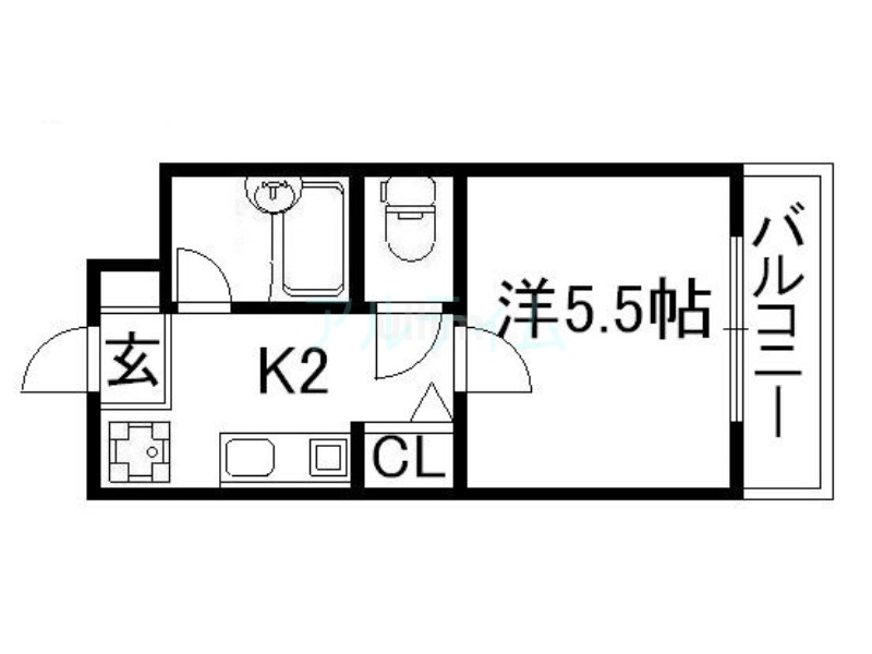 五条若宮ハイツの間取り