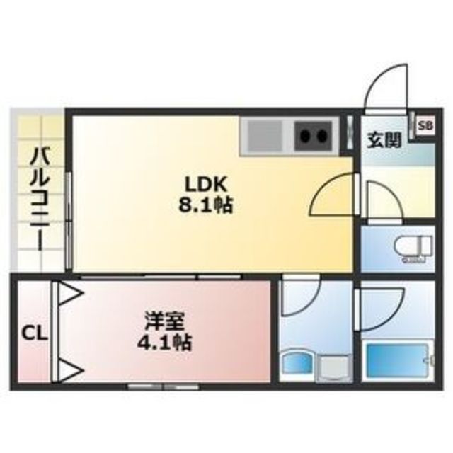 枚方市枚方元町のアパートの間取り