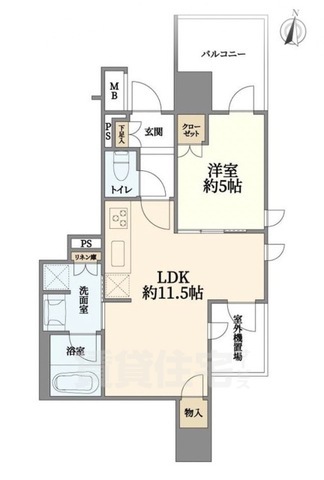 プラウドタワー名古屋久屋大通公園の間取り