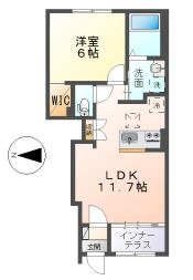 浅口市鴨方町鴨方のアパートの間取り