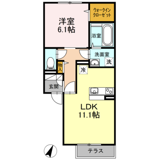 秦野市戸川のアパートの間取り