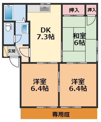 エスポワールA・Ｂ・C棟の間取り