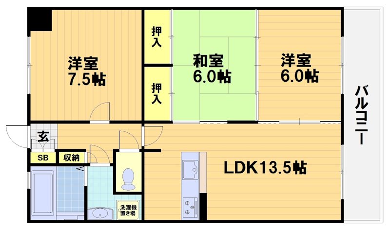 第34長栄ヴィラ大成さがの間取り