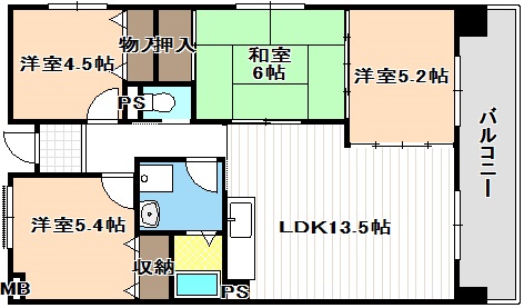 第3グランドハイツ服部の間取り