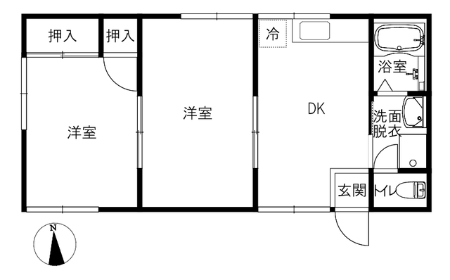 八幡ハイツの間取り