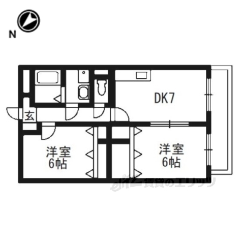 草津市上笠のマンションの間取り