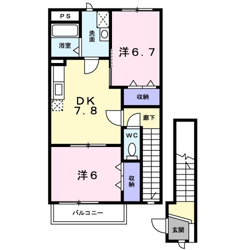 シンシアＡの間取り