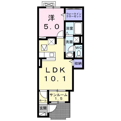 クラール南城　Ｂの間取り