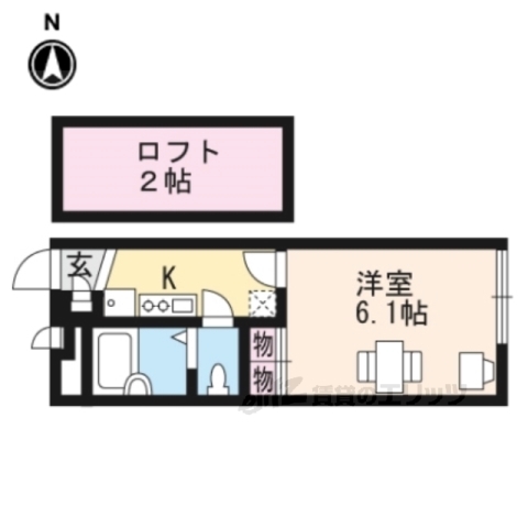 大津市山上町のアパートの間取り