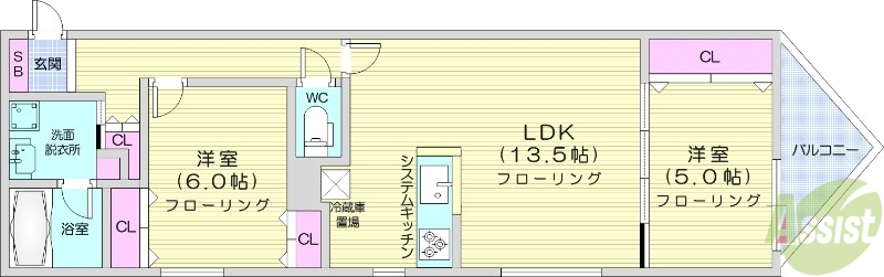 BIBOパーク豊平の間取り