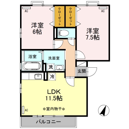 リビングタウン双葉Ａの間取り