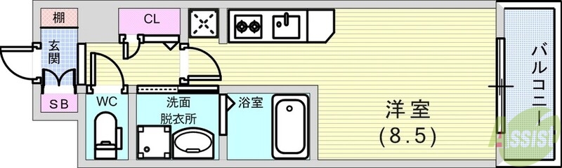 エヴァステージ神戸六甲の間取り