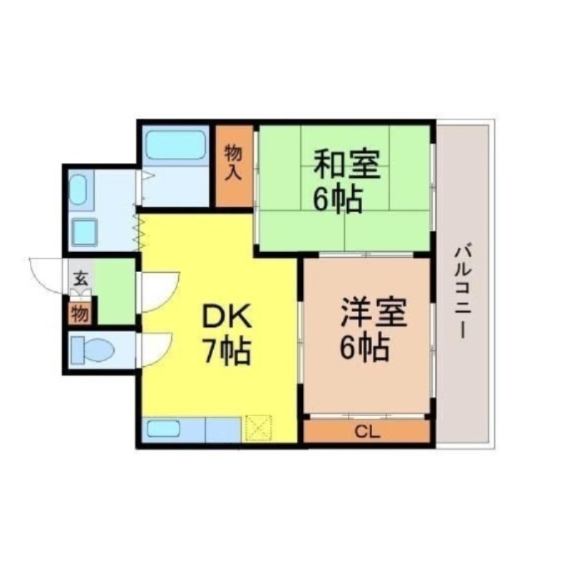 名古屋市熱田区玉の井町のマンションの間取り