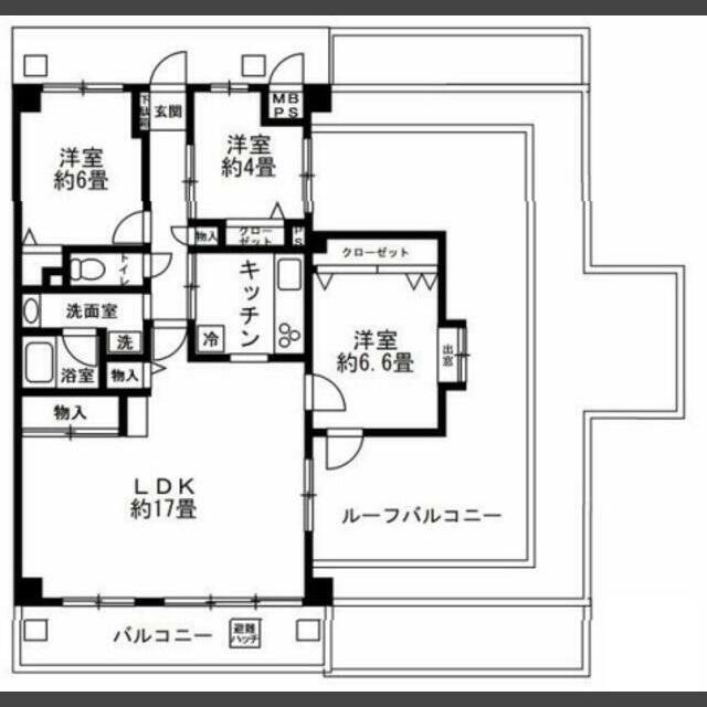 船橋市古作のマンションの間取り