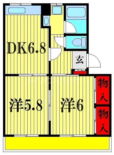 松戸市常盤平柳町のマンションの間取り